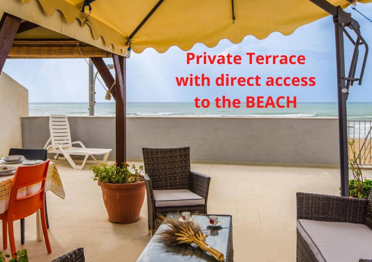 Arisa -Terrazza Privata 60 Mq Sulla Spiaggia Donnalucata  Kültér fotó